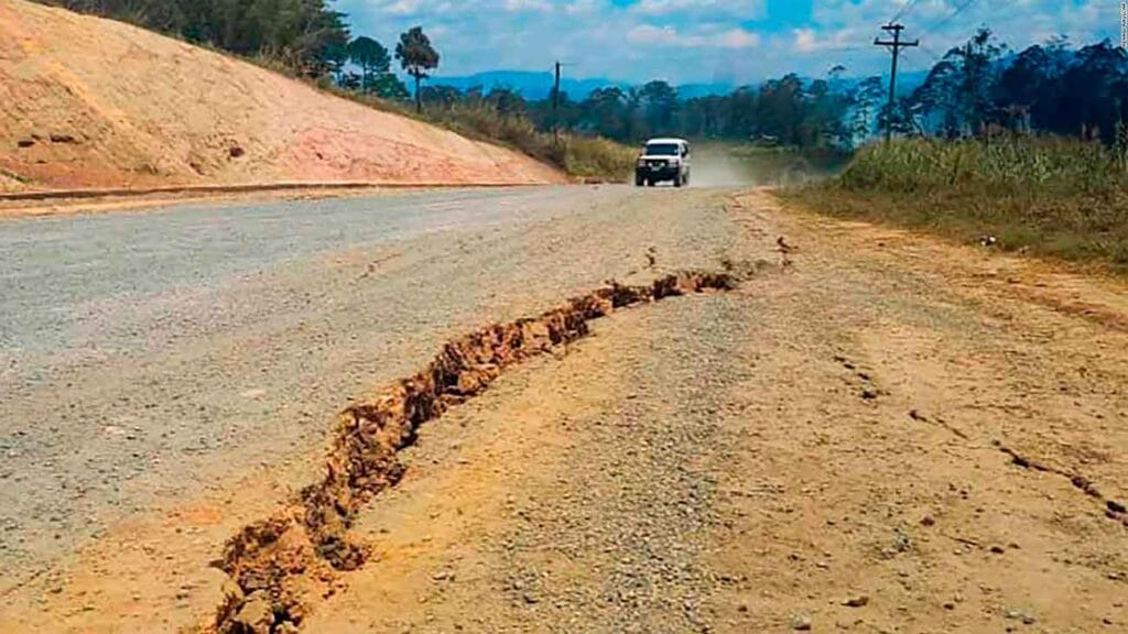 carretera en mal estado