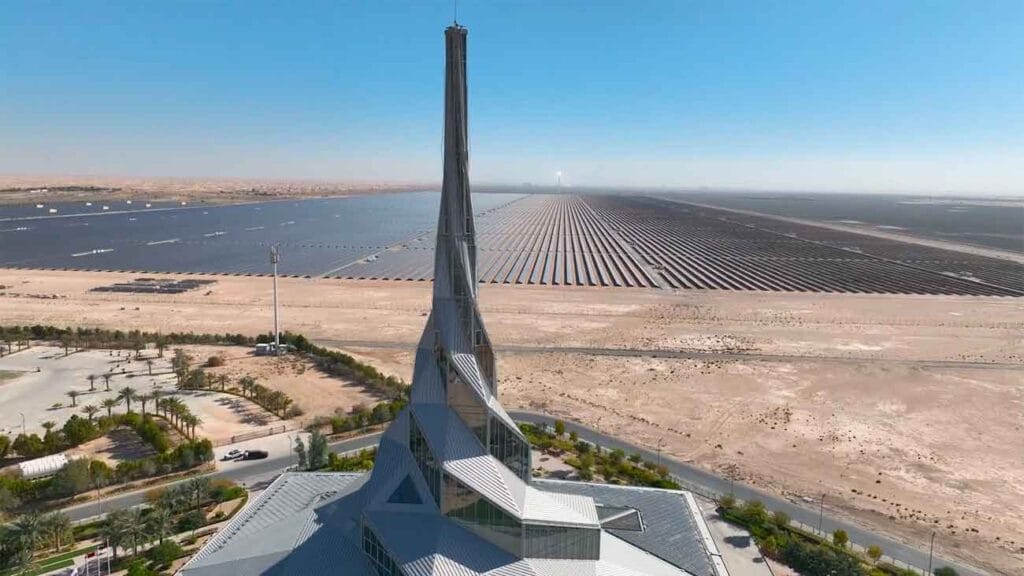 parque solar mohammed bin rashid al maktoum dron 3d