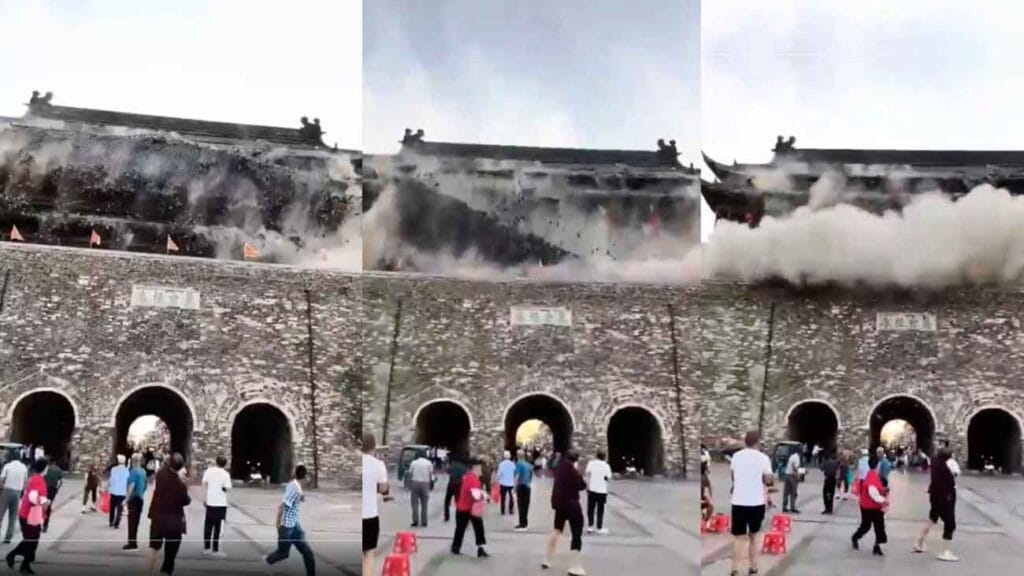 torre tambor china colapso