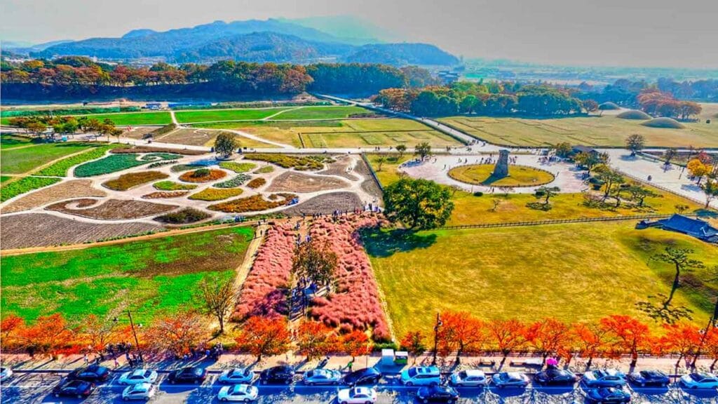 observatorio cheomseongdae gyeongju parque flores